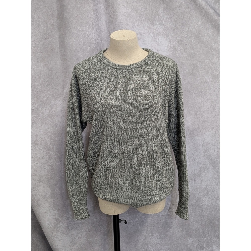 Abercrombie & Fitch Womens Marled Gray  Knit Crewneck Sweater ML Pullover (C180)